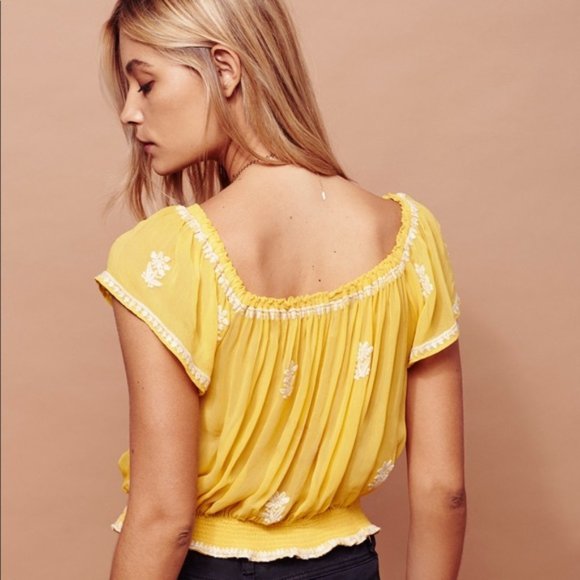 Free People Sunshine Paisley Park Peasant top - Picture 7 of 10